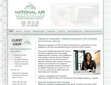 Tablet Screenshot of nationalaircorporation.com